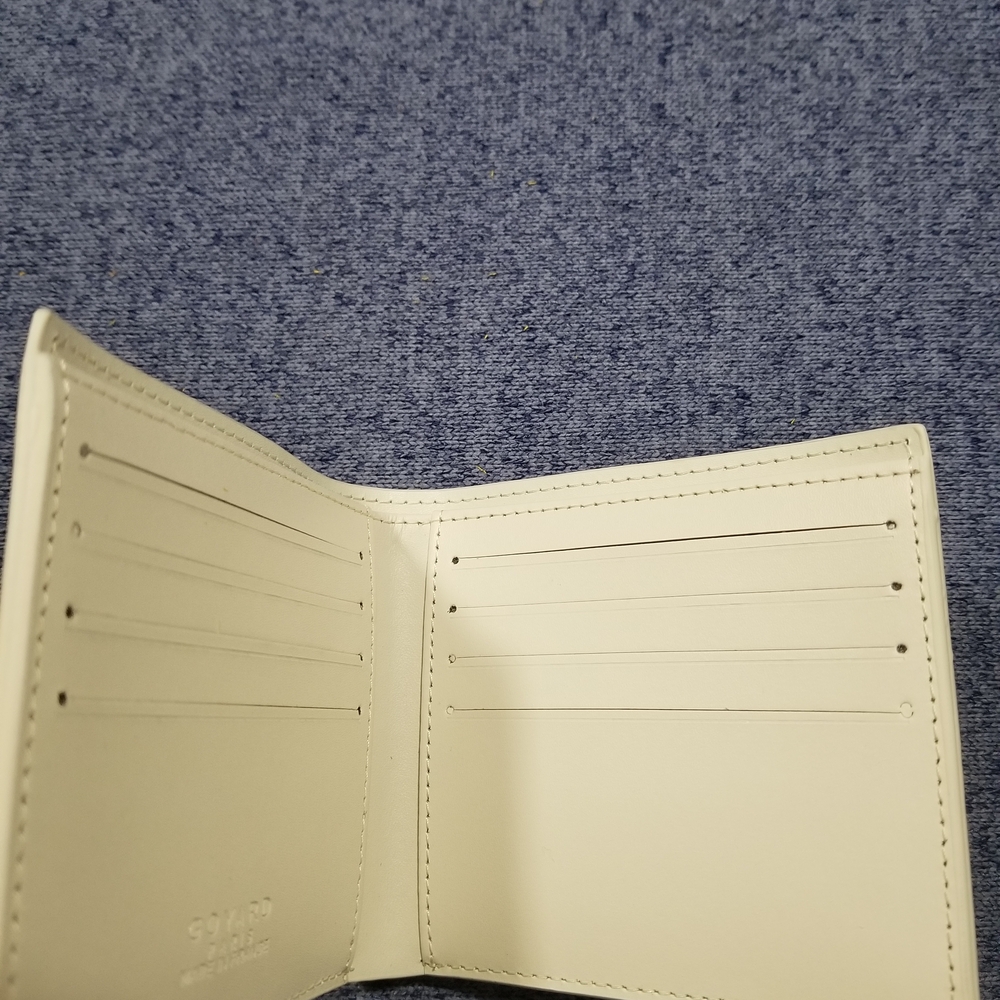 Goyard White Leather Card Holder